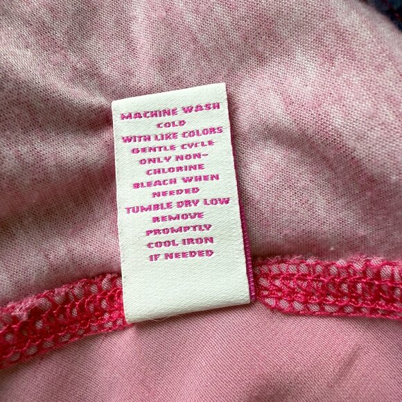 Leoma Lovegrove Womens V-Neck Top Sz XL Anchor Artwork Asymmetrical Hem - Picture 8 of 9